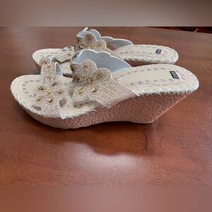 NWT Embellished wedge sandals ladies uk size 38